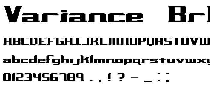 Variance -BRK- font